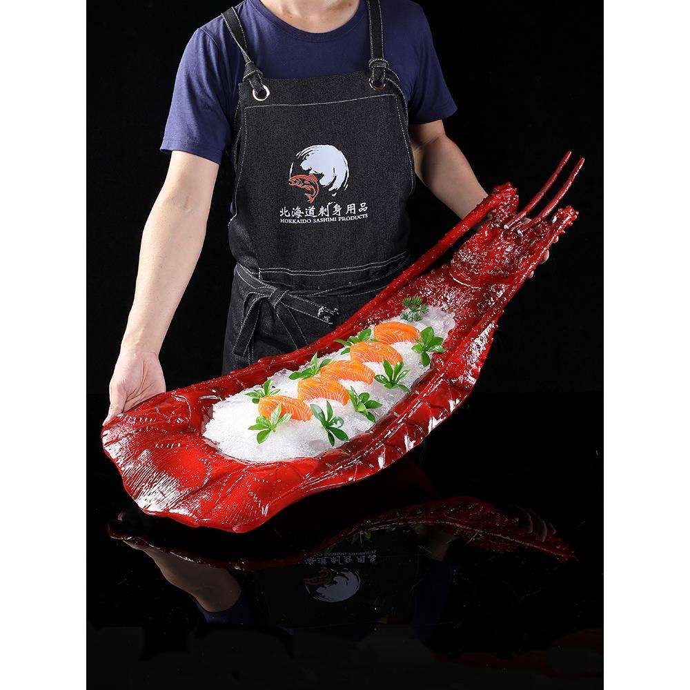 刺身盘拼盘龙虾盘创意盘子冰盘海鲜姿造盘意境菜餐具火锅菜盘