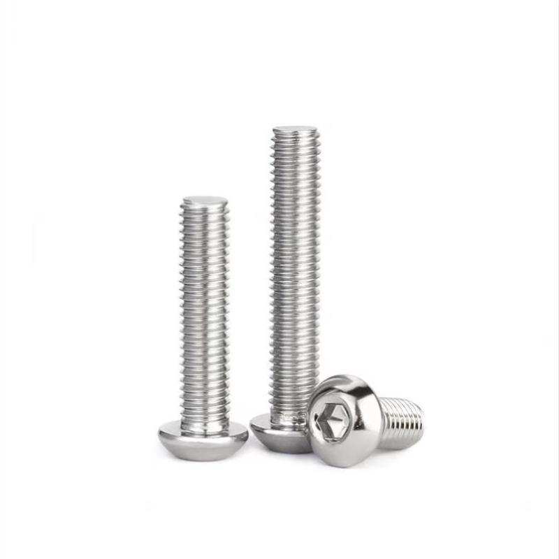 A级 304不锈钢内六角平圆头机螺钉 IS07380 M3~M8 盒装