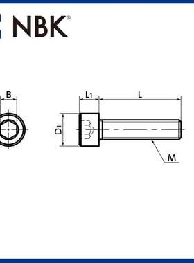 NBK SNSL-PN 内六角螺栓 表面硬化处理 SUS316L 防烧结粘连紧固件