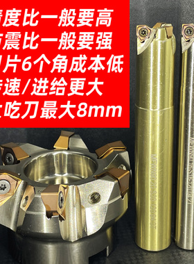 快进给铣刀杆 刀盘 刀片 直角90度重切削MFWN刀盘抗震 WNMU080608