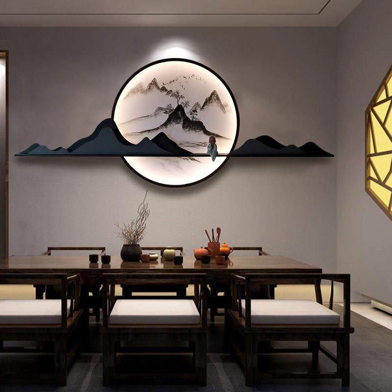 【锦绣山河】新中式禅意壁饰客厅背景墙饰茶室墙面挂件餐厅山水画,家居饰品,壁饰,淘宝优惠券,粉丝福利购,淘宝优惠卷