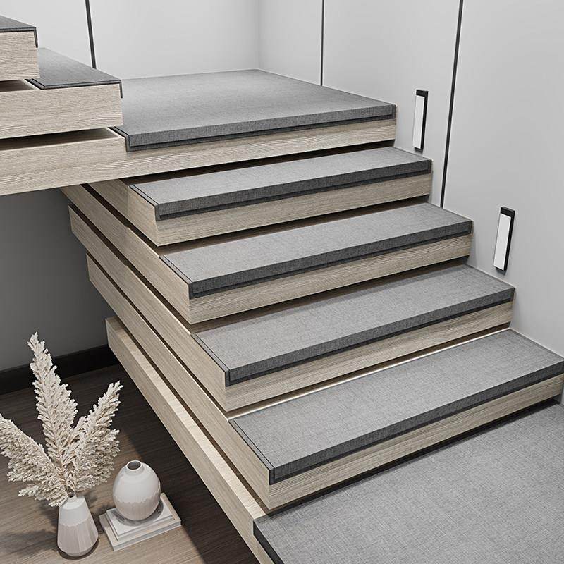 现代简约实木楼梯垫子踏步垫家用防滑垫免胶自粘旋转台阶楼梯地毯,居家布艺,楼梯垫,淘宝优惠券,粉丝福利购,淘宝优惠卷