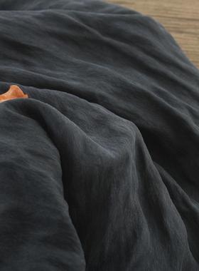 壹卷秀2023新品天丝亚麻混纺紫色霜感服装面料细腻触感布料05671