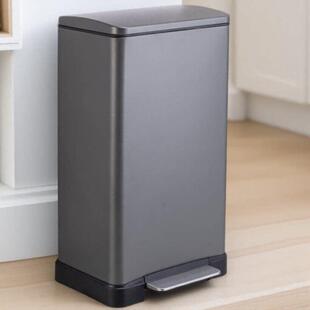 朗艺垃圾桶家用不锈钢大容量20升30升45升厨房美容院吸臭防臭8868