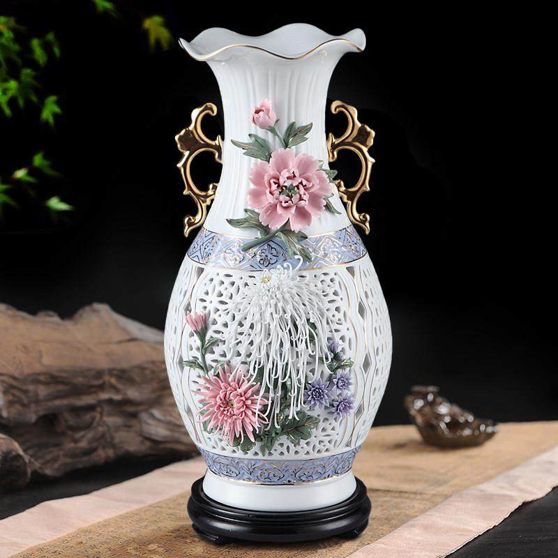 创意高端陶瓷花瓶台灯摆件大号家居客厅办公室轻奢艺术装饰工艺品,家居饰品,花瓶,淘宝优惠券,粉丝福利购,淘宝优惠卷