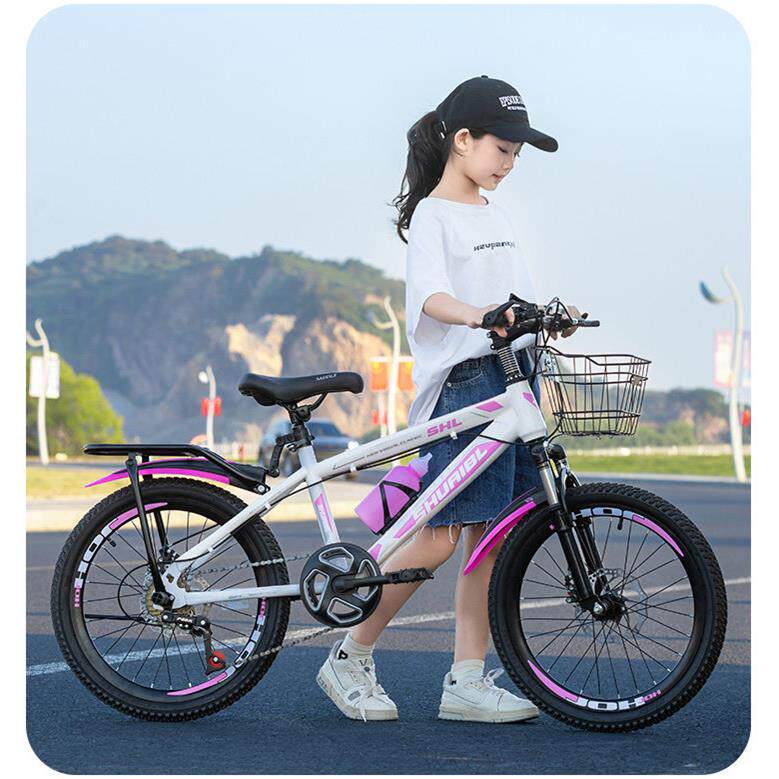 儿童自行车7-18岁中大童学生单车男女孩碟煞减震山地单速变速车