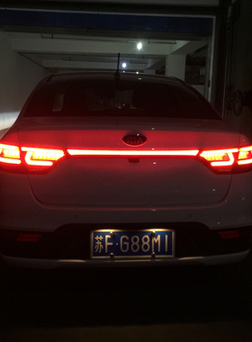 适用于17款起亚K2贯穿尾灯新款K2尾门刹车灯LED流光尾灯改装