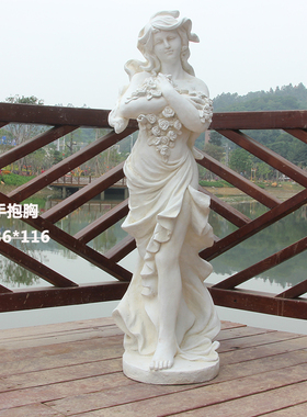 欧式仕女雕塑摆设花园人物别墅装饰古典景观落地立体雕像庭院摆件