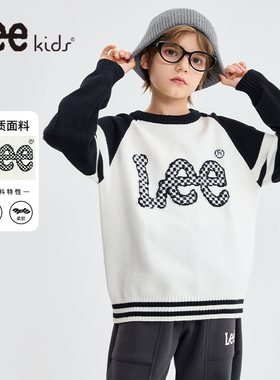 LeeKids童装男童毛衣2025新款大童冬季插肩袖毛衫儿童冬装打底衫