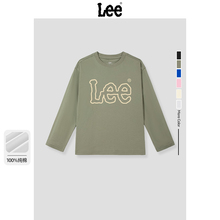 Lee童装长袖t恤男童秋季纯棉打底衫儿童宽松休闲上衣男孩圆领体恤