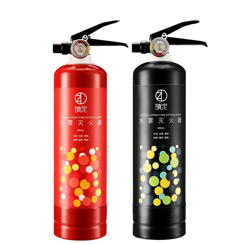 镇定车载灭火器水基小型便携汽车家用车用店用年检消防器材950ml