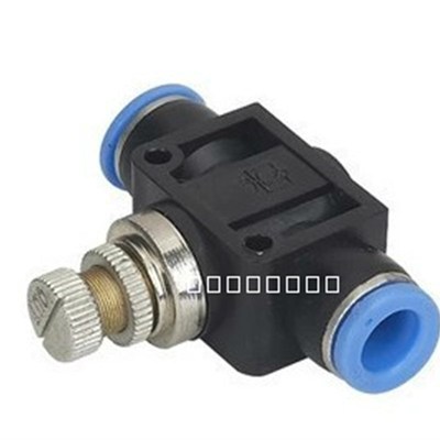 气动快速接头 LSA管道节流阀12MM插 气管接 汽管调节阀 汽管接头