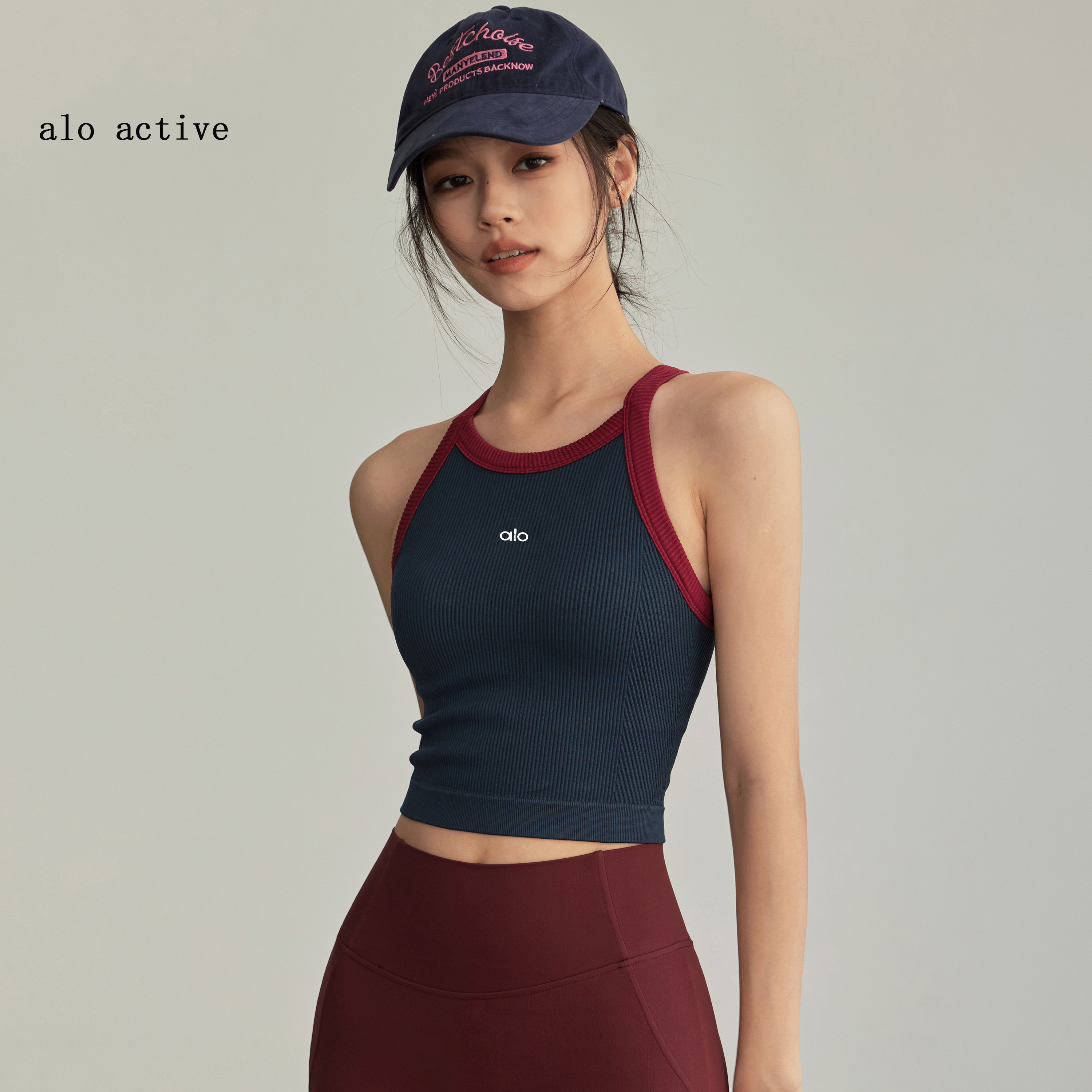 ALOACTIVE瑜伽服背心女带胸垫防震运动修身显瘦跑步透气速干上衣