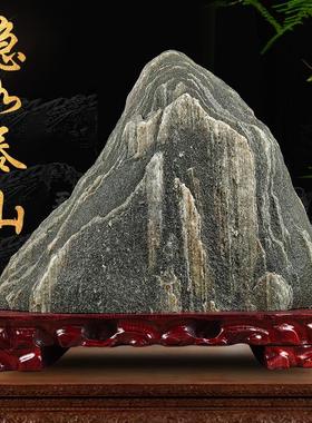 敢当客厅奇石办公室摆件室内外泰山石原石石头石靠山泰山天然玄关