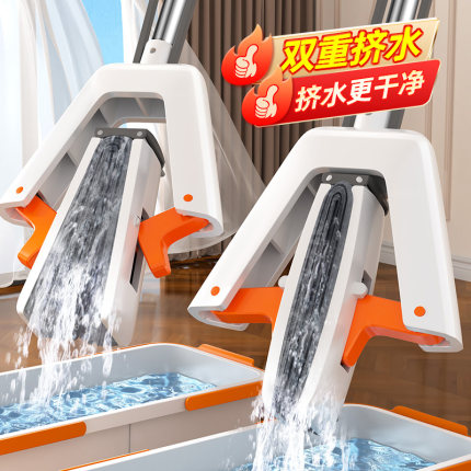 佳帮手海绵拖把家用一拖净免手洗2025新款干湿两用胶棉吸水拖布