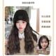 假发帽子一体女秋冬新款 时尚 仿真发毛线针织帽羊毛卷长发假发头套