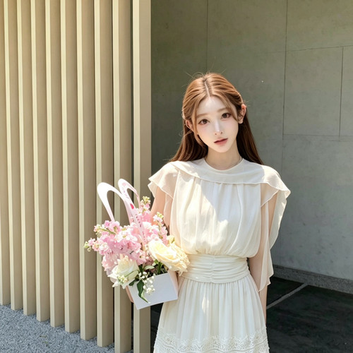 怡熙-2026年夏季新品气质淑女优雅小衫+半身裙两件套套装