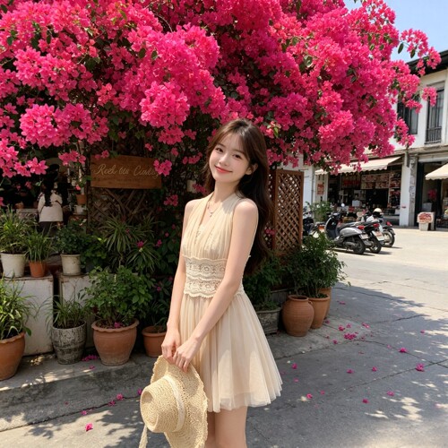 MEI ZI 美姿-力王炸款纯欲风网纱拼接蕾丝多种穿法挂脖抹胸连衣裙