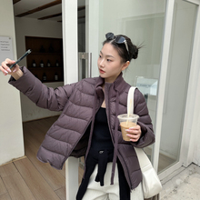 BEFORE SUNSET 日落-上新基础款针织立领抽绳排骨保暖羽绒服外套