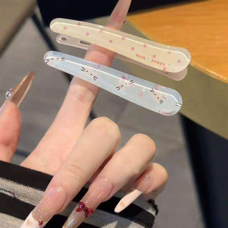 可爱波点kitty化妆夹发卡洗脸敷面膜碎发刘海夹鸭嘴夹发饰加厚款