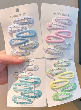 儿童刘海碎发整理神器水滴小发夹女孩侧边夹发卡女童宝宝彩色bb夹