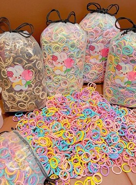 600条儿童弹性好不伤发橡皮筋宝宝扎头发拇指发圈小女孩头绳发绳