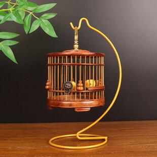 大叶黄花梨木蝈蝈笼子梅花顶蛐蛐笼蚂蚱螟虫笼手编笼饲养箱爬虫笼