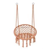 儿童秋千吊椅悬挂棉绳编织室内家用吊篮ins流苏欧式 支架阳台摇椅