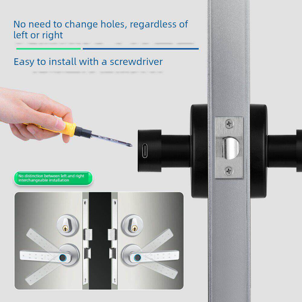 防火门锁修改指纹锁家庭通道智能锁办公室密码锁室内防火门电子锁