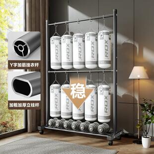 2026爆款阳台双层落地挂衣架卧室家用上下层多功能衣帽架超强承重