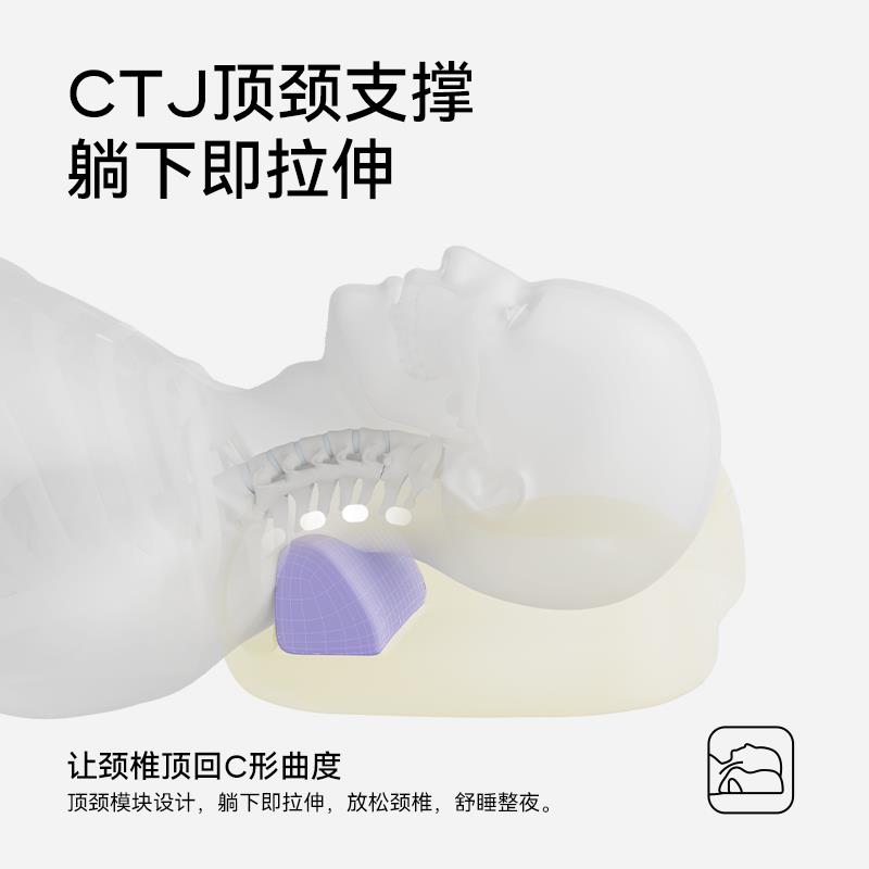 知脊枕miPEA2501-ni深版 护颈深弹睡枕牵引枕记忆棉枕头慢回枕Pr
