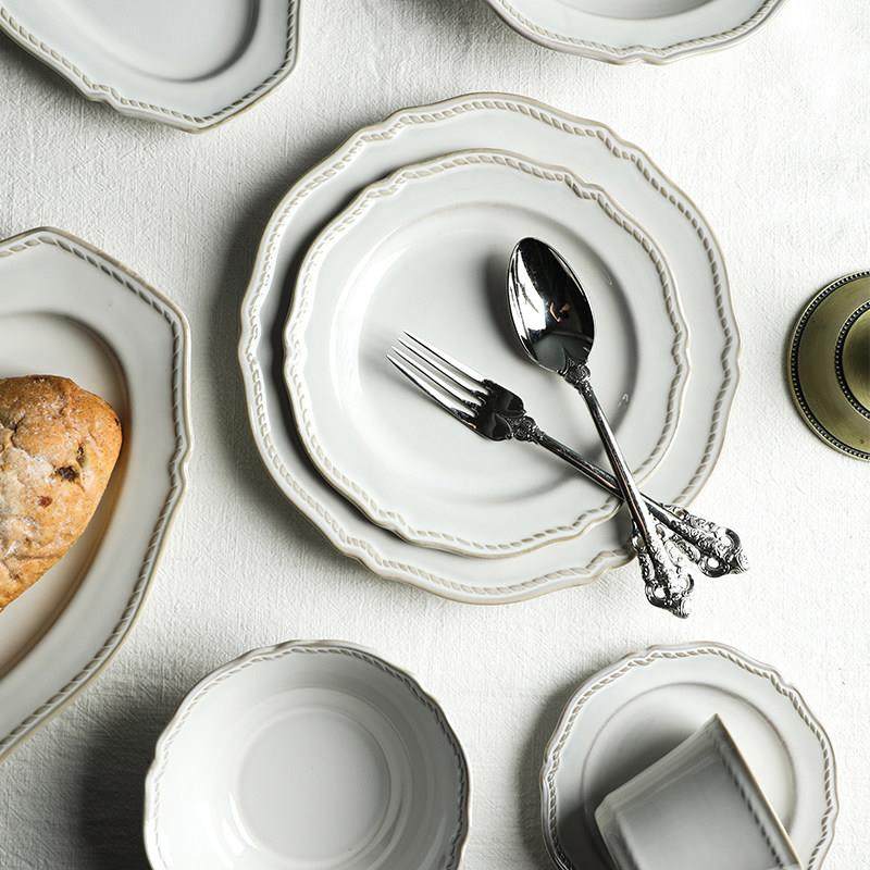 舍里法式餐盘西餐牛排盘家用创意平盘意面盘菜盘北欧陶瓷沙拉盘子,餐饮具,盘,淘宝优惠券,粉丝福利购,淘宝优惠卷