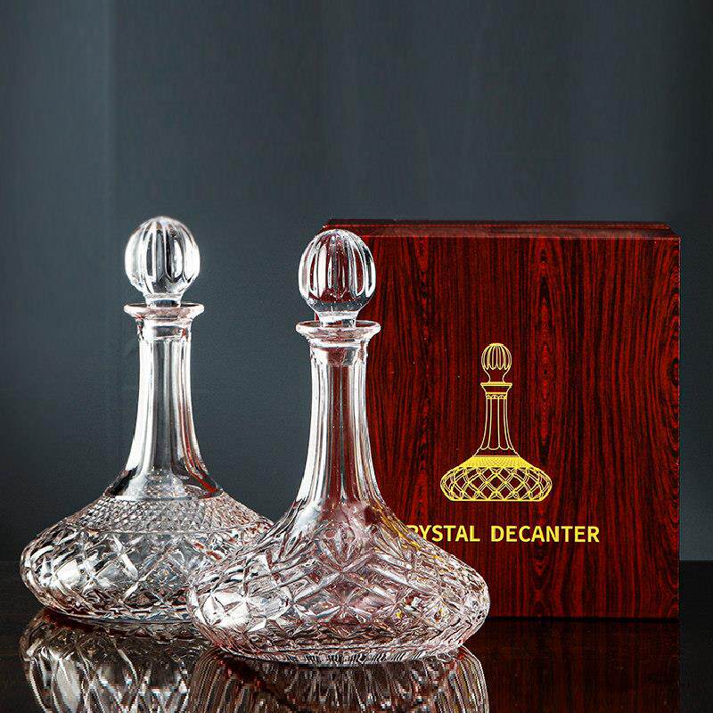 欧式轻奢无铅水晶玻璃红酒醒酒器家用高档带盖洋酒威士忌酒樽酒瓶