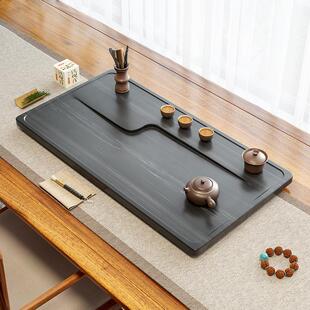 茶盘家用简约天然石材皇庭玉整块石头客厅办公室茶几茶台排水茶海
