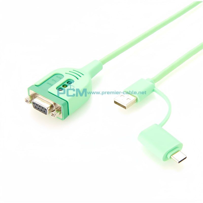 USB转RS232串口线DB9公母头工业级COM转换器模块原装进口FTDI芯片