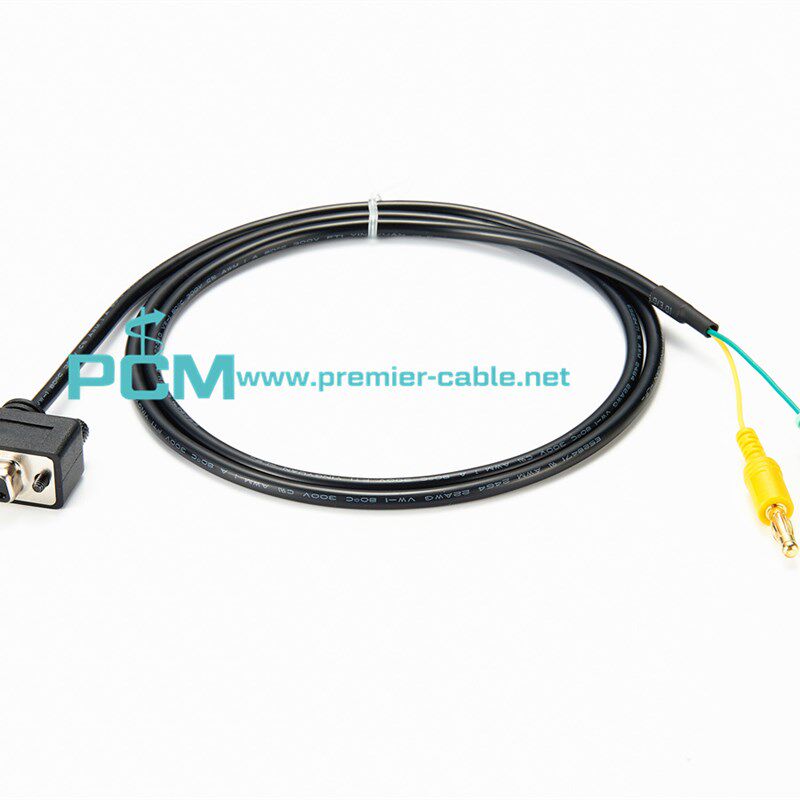 CAN总线数据记录仪连接线DB9转香蕉头/鳄鱼夹DB9母头汽车测试线