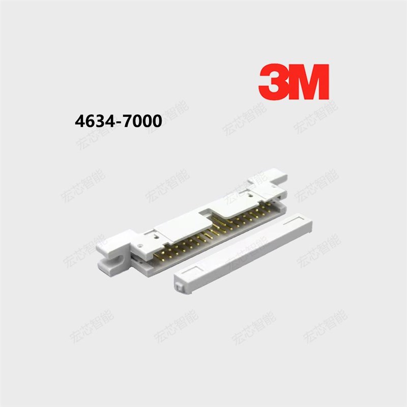 3M原装4634-7000 IDC压接牛角座 2.54mm间距 线端公头 34p连接器