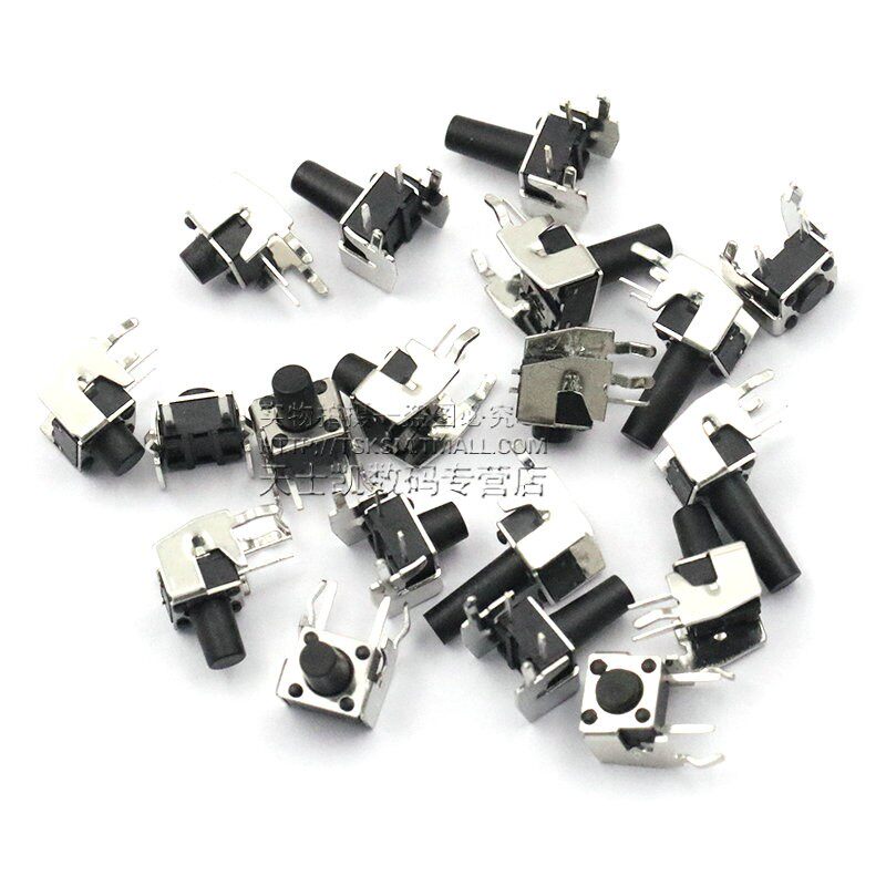 微动开关轻触按键开关6*6*5/4.3/6/7/8/9/10/13MM卧式带支架侧按