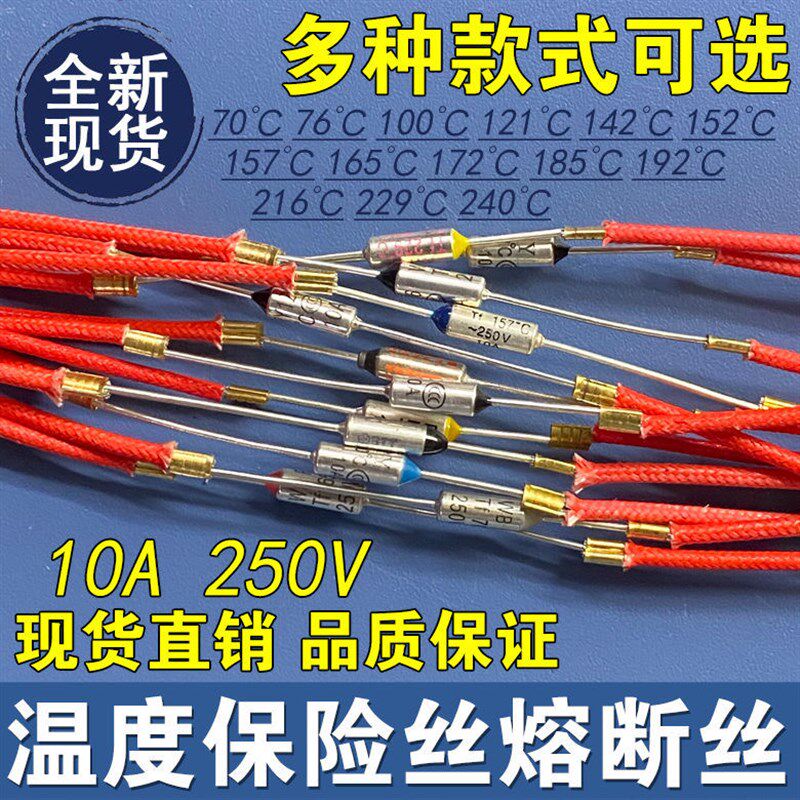 通用型电压力锅电饭煲挂烫机热风枪温度保险丝管电源超温保护10A