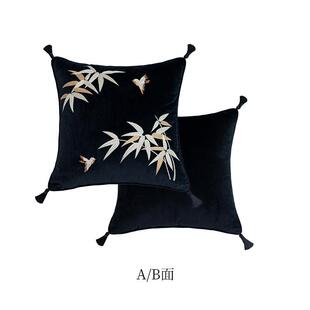 蜡笔派浮光竹影沙发坐垫新中式一片式异形高级氛围感四季通用盖布