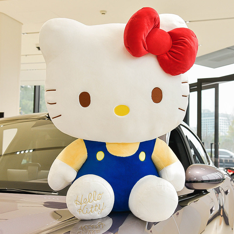 正版HelloKitty毛绒玩具50周年纪念款宝石蓝系列KT猫咪玩偶布娃娃