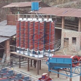 螺旋溜槽重选选金钨矿设备淘金溜槽洗煤脱泥玻璃尾矿选煤用玻璃钢