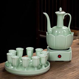 陶瓷温酒具器套装电加热煮酒器恒温器煮酒烫酒壶烈黄酒家用白酒杯