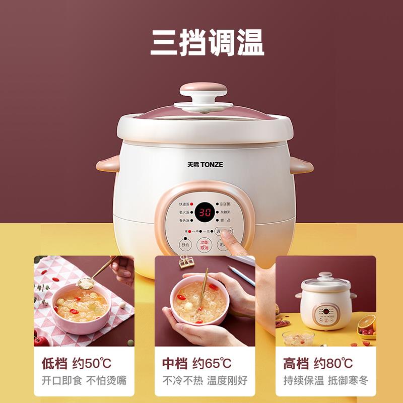 天际（家电） DGD15-15DD全自动煮煲汤电炖锅炖盅辅食B煲粥家用天
