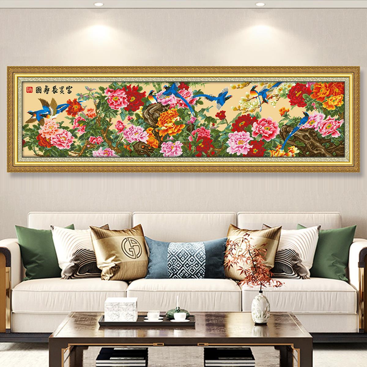 0富贵寿十字绣22长5年新款高级感客厅Q729大气牡丹花富贵手开工自