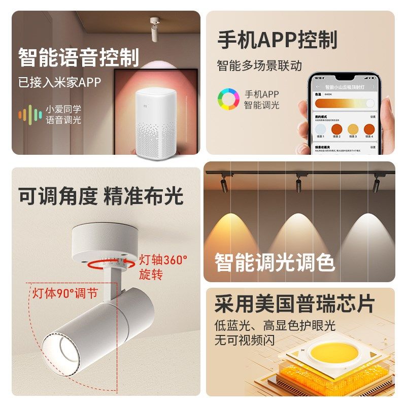明装小山丘射灯可调角度折叠吸顶式洗墙照画全光谱客厅高显洗墙灯,家装灯饰光源,明装射灯,淘宝优惠券,粉丝福利购,淘宝优惠卷