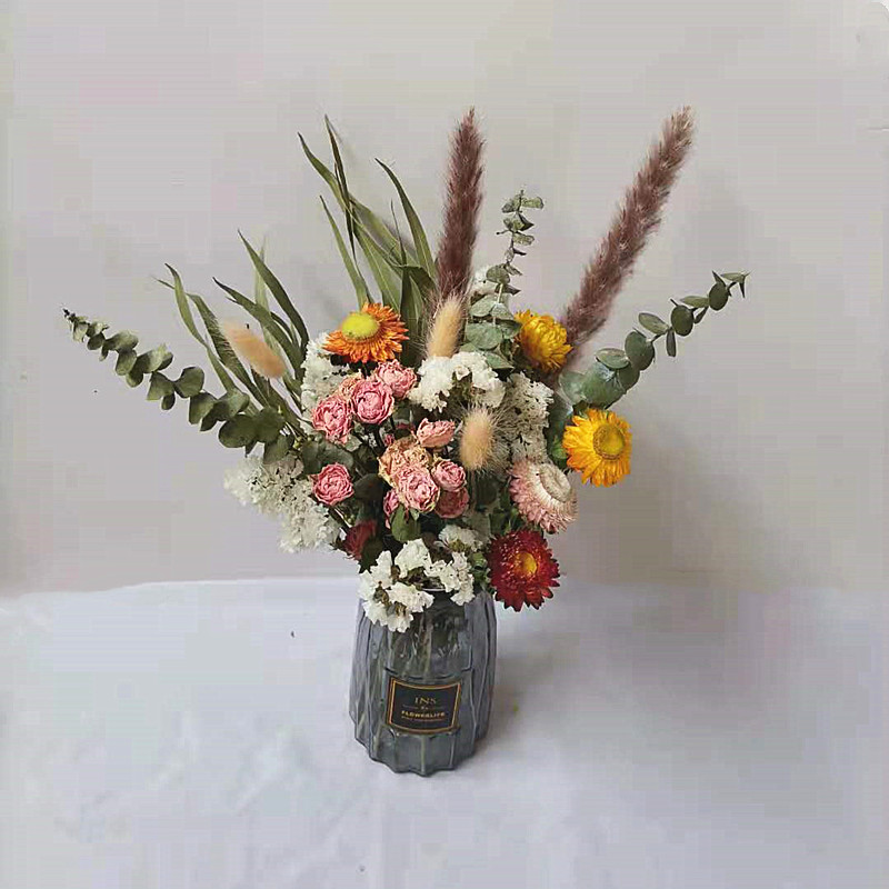 云南天然风干真花向日葵勿忘我干花昆明直发家居客厅装饰礼物花束