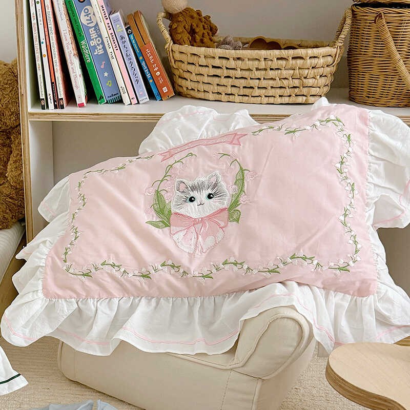枕边童话猫咪枕套4874甜美公主纯棉乳胶枕套4427儿童荞麦枕套3050