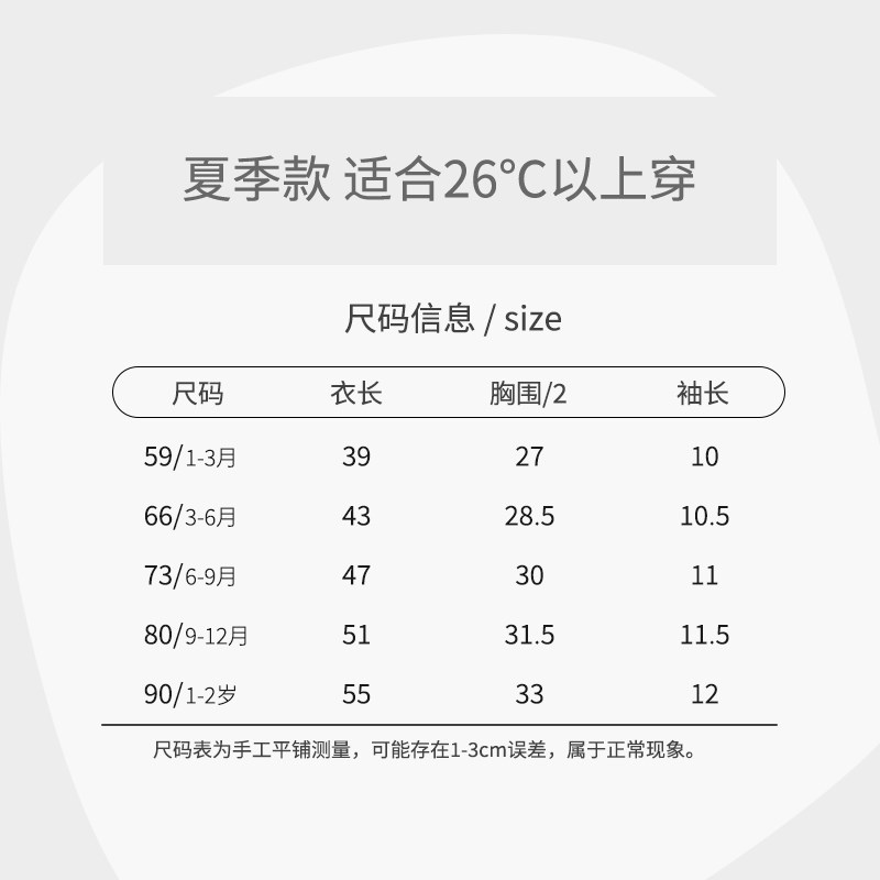 婴儿连体衣夏季薄款纱布夏日短袖宝宝衣服女宝新生儿夏装半袖a类6