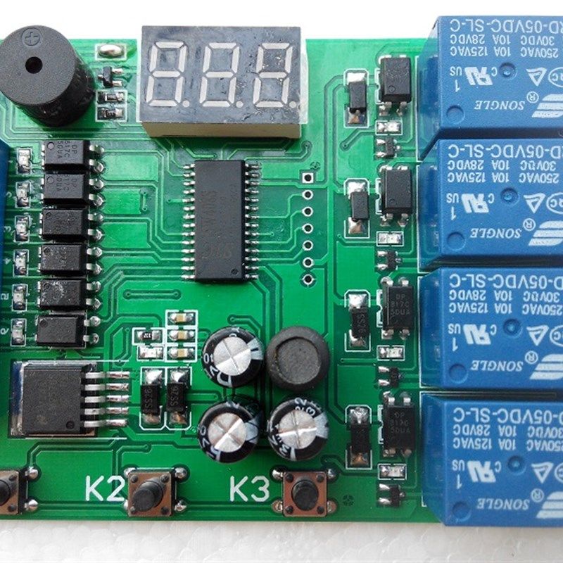 5/12/24v四路继电器模块 可编程 触发延时 时间 电机正反转控制器